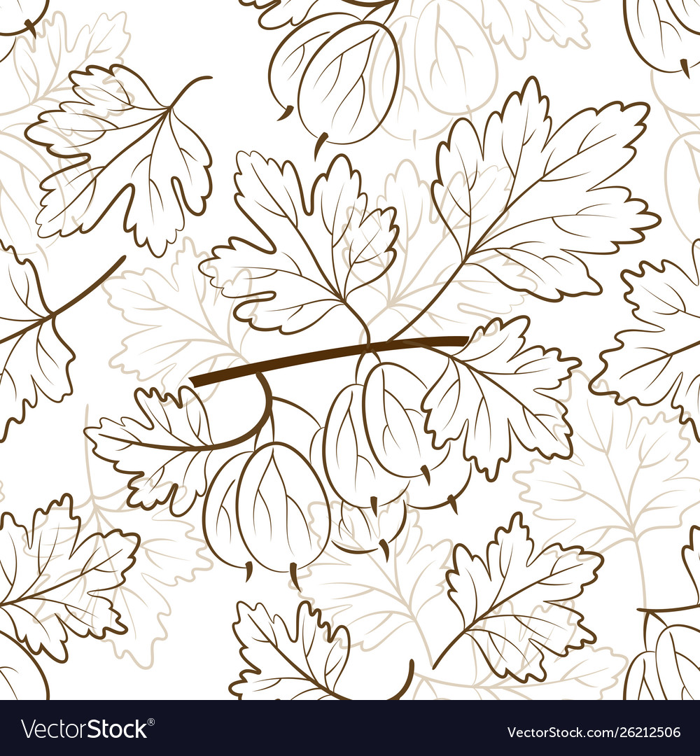 Seamless background with gooseberry Royalty Free Vector