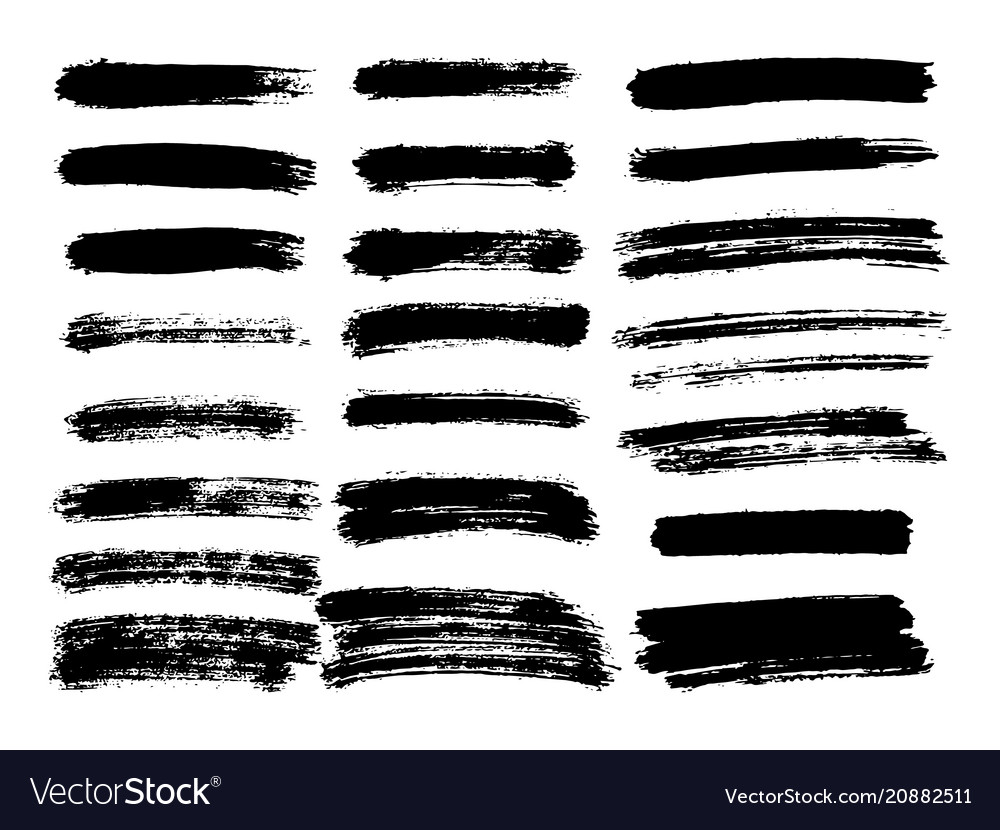 Black Paint Ink Brush Stroke Brush Line Or Vector Image