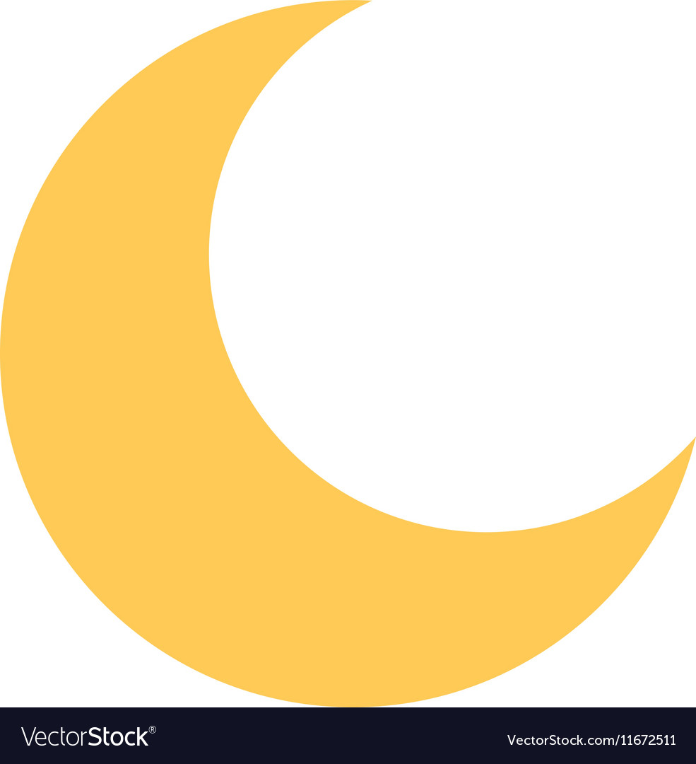 Cute moon isolated icon Royalty Free Vector Image