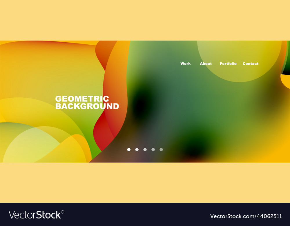 Flowing gradient colors and round elements