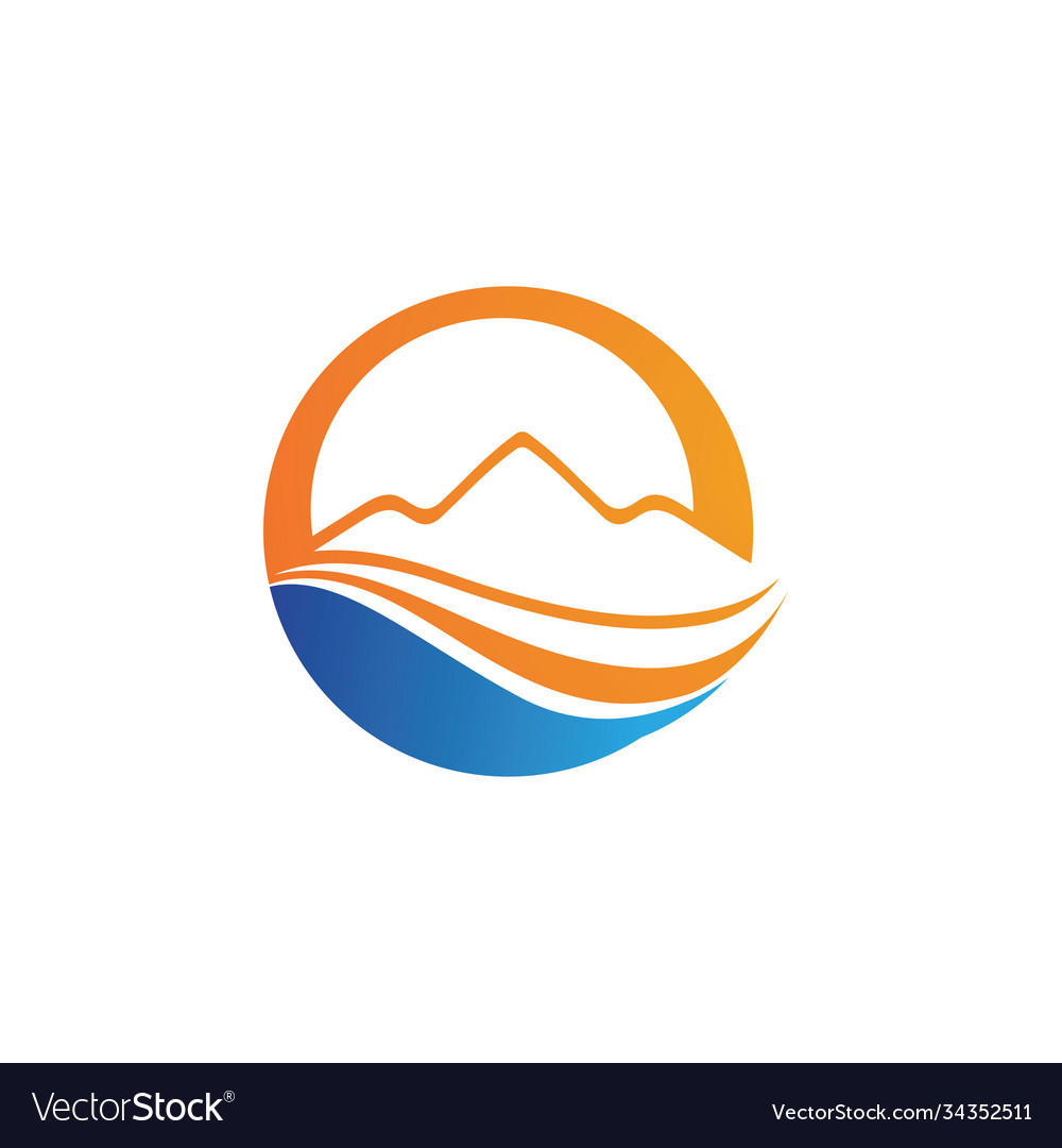 Mountain icon logo Royalty Free Vector Image - VectorStock