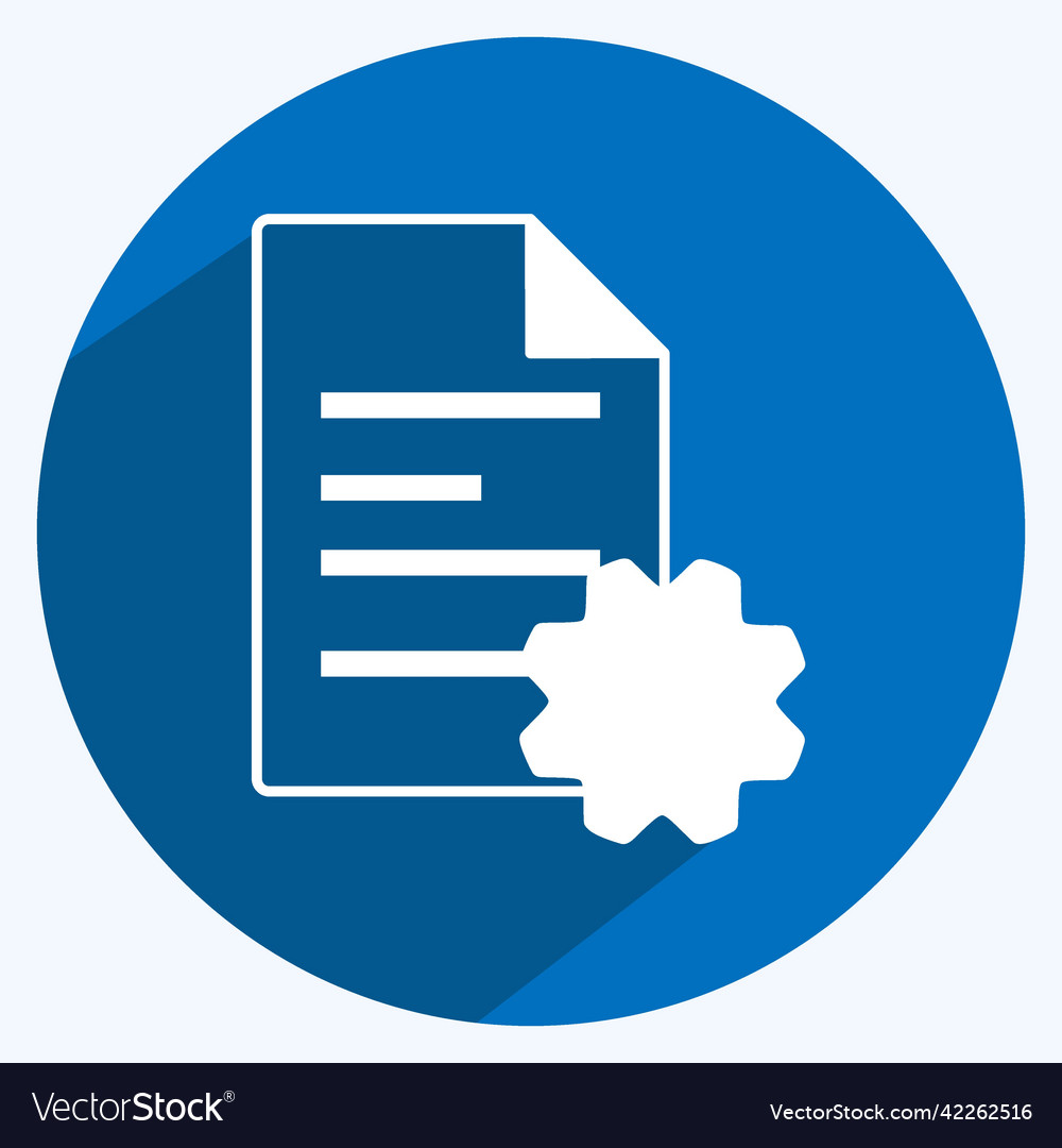 Icon document settings suitable for programming Vector Image
