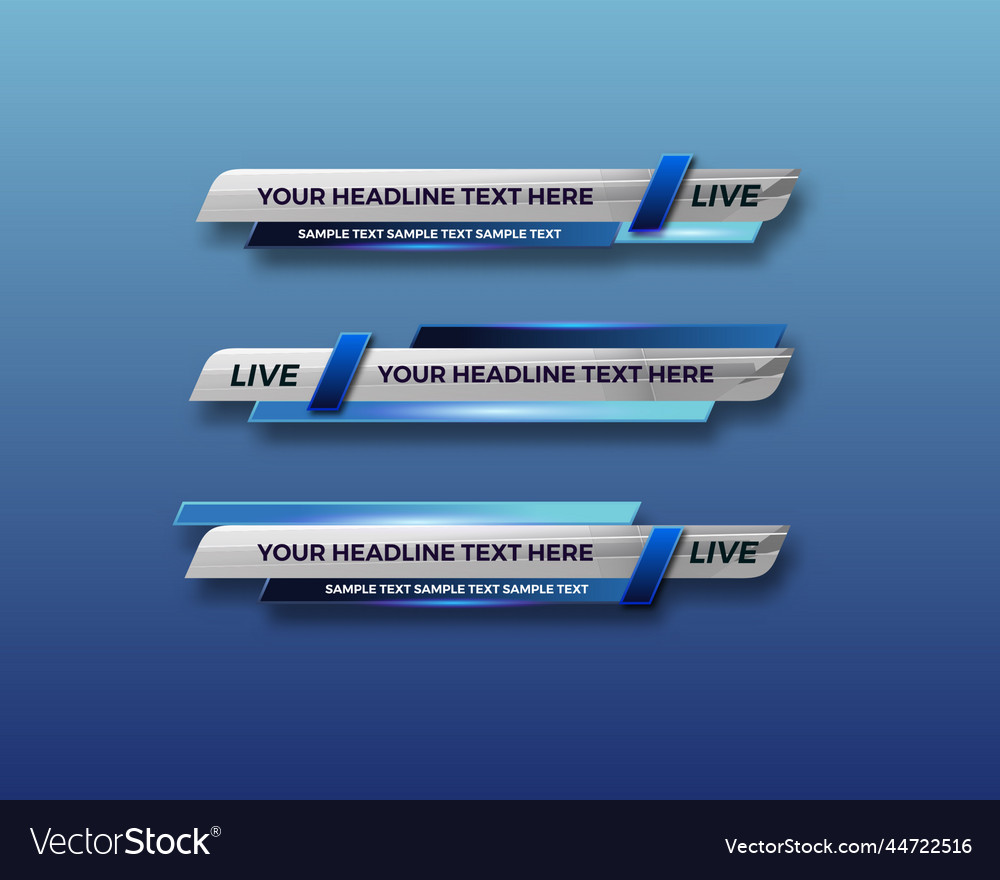 Modern lower third banner template design Vector Image