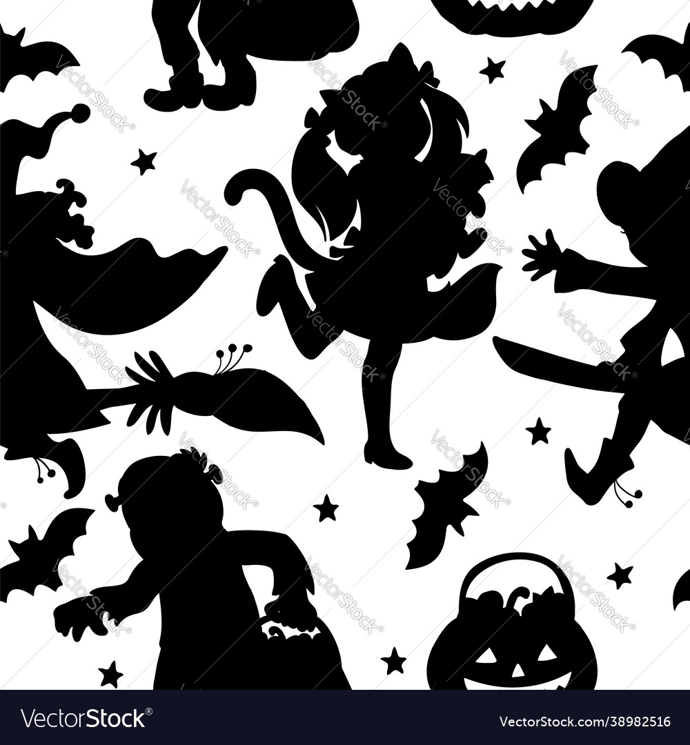 Seamless pattern with silhouette