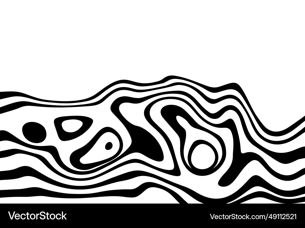 Abstract wave backgroundstylized black white Vector Image