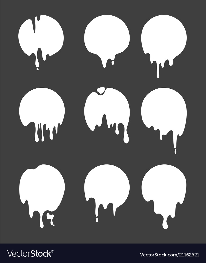 Drops and strokes black paint isolate Royalty Free Vector