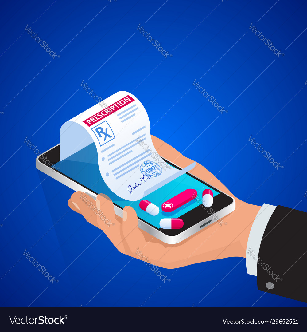 Isometric Online Medical Consultation Health Care Vector Image