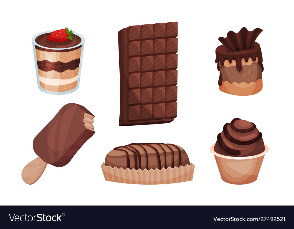 Set various chocolate sweets