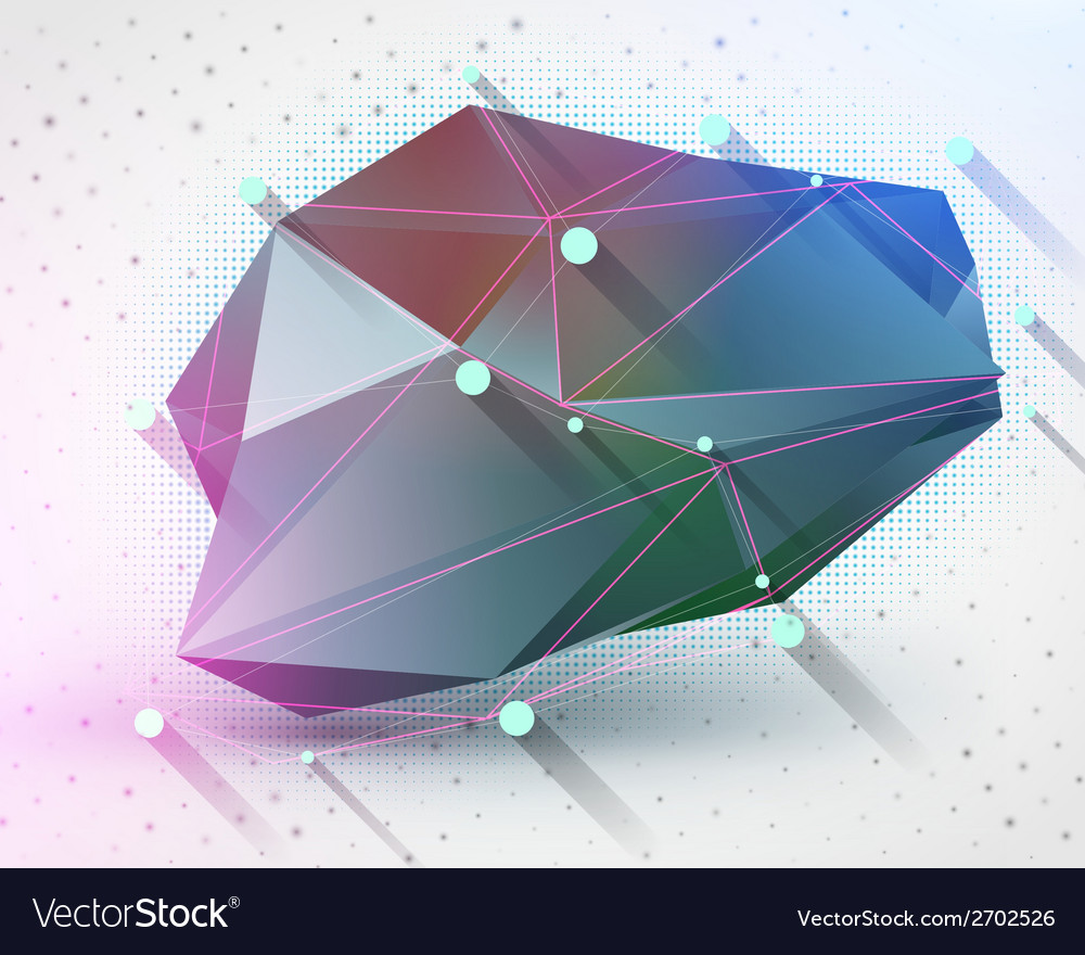 Abstract geometric 3d shape color background