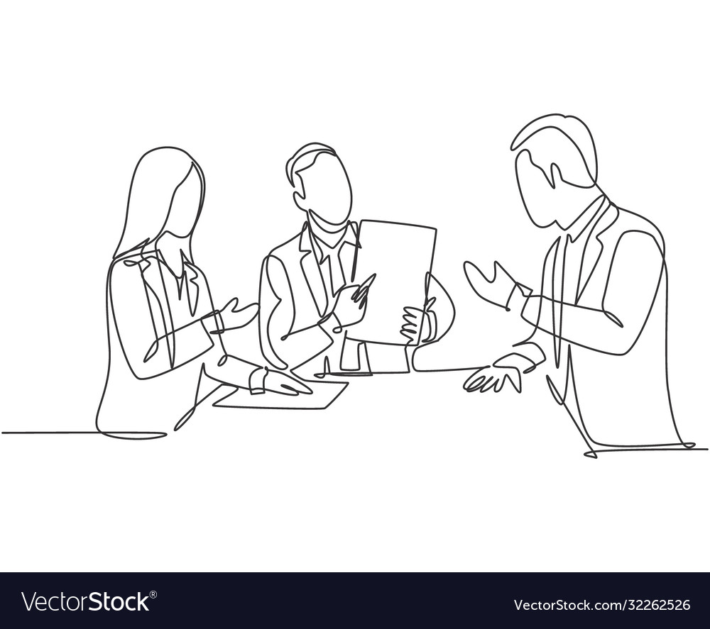 Business investment concept one single line Vector Image