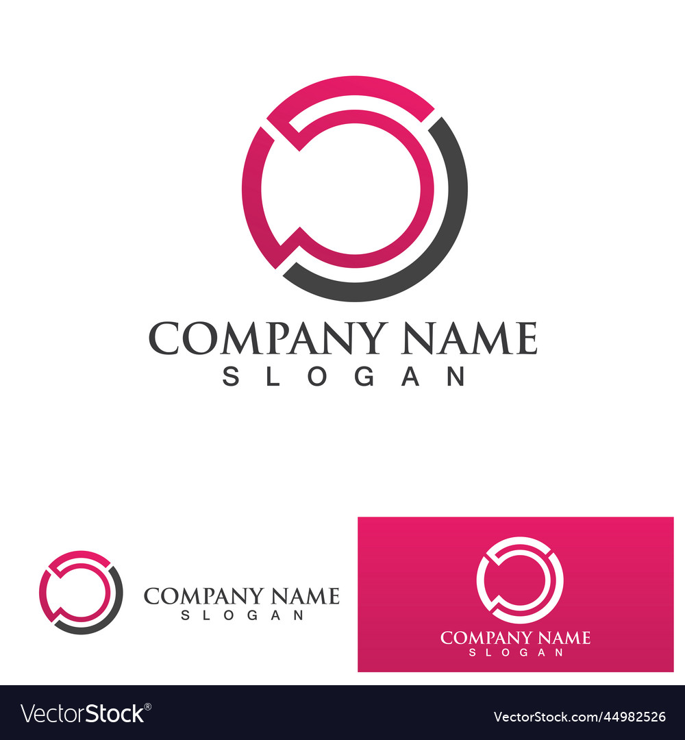 C letter logo template Royalty Free Vector Image