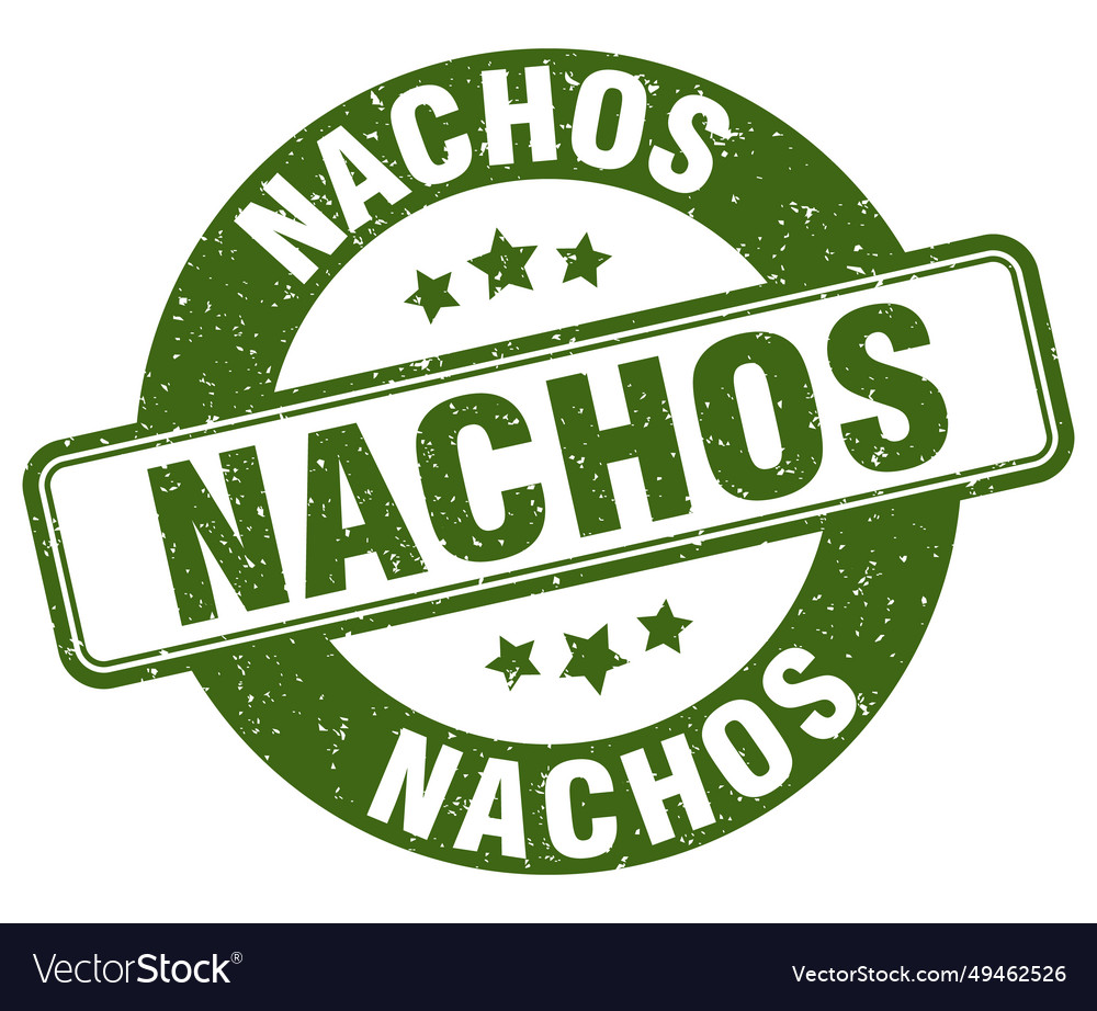 Nachos stamp label round grunge sign Royalty Free Vector