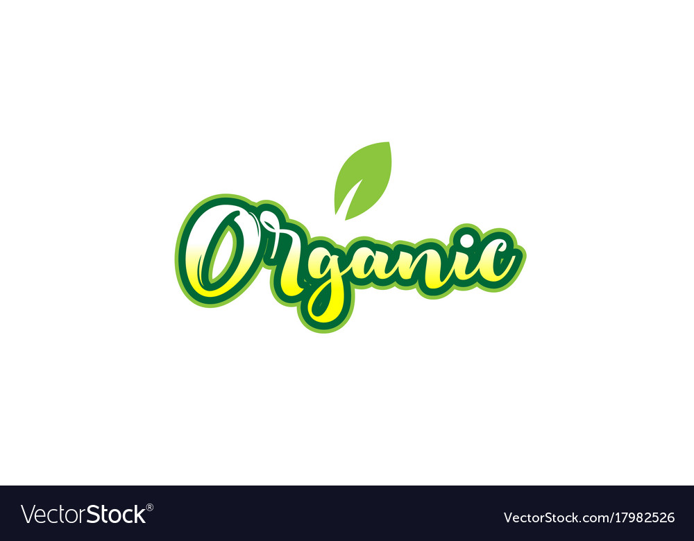 organic-word-font-text-typographic-logo-design-vector-image