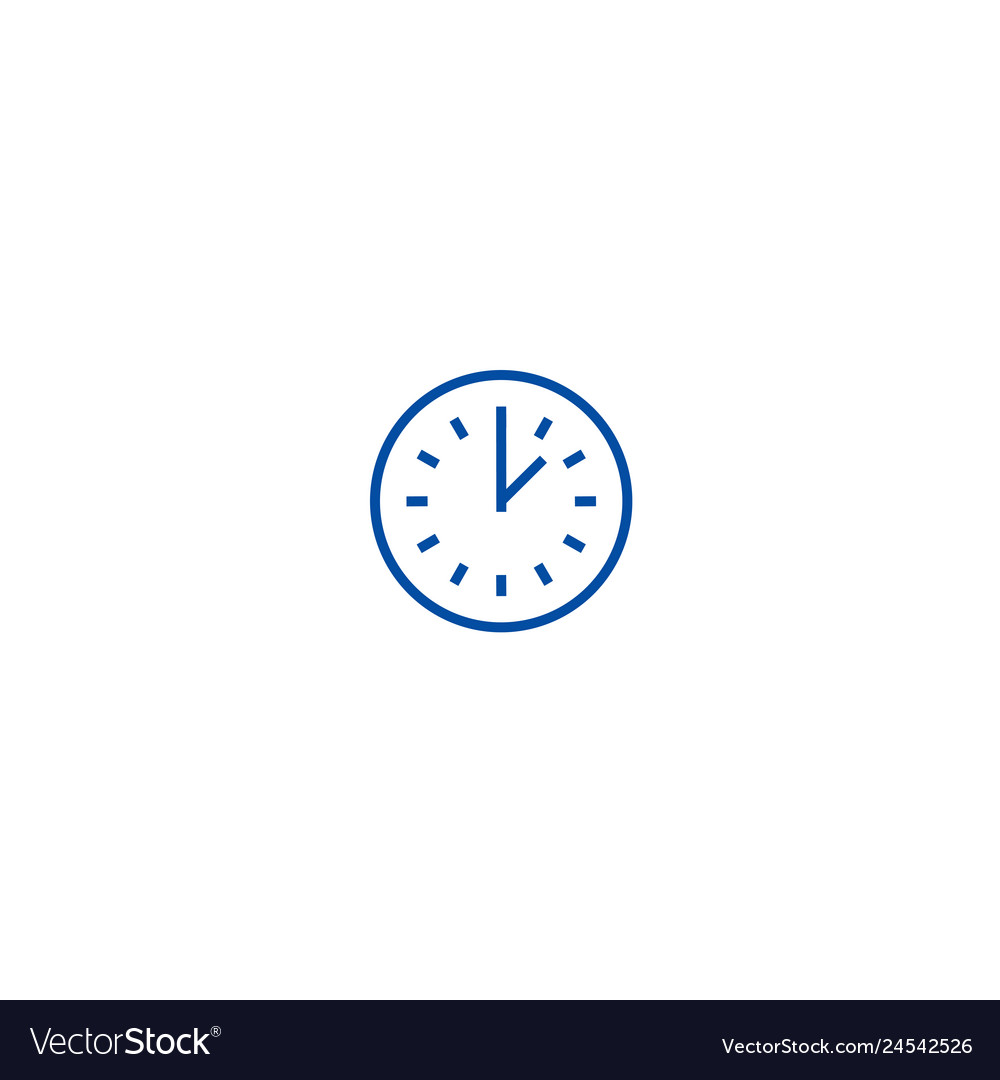 Time line icon concept flat symbol Royalty Free Vector Image