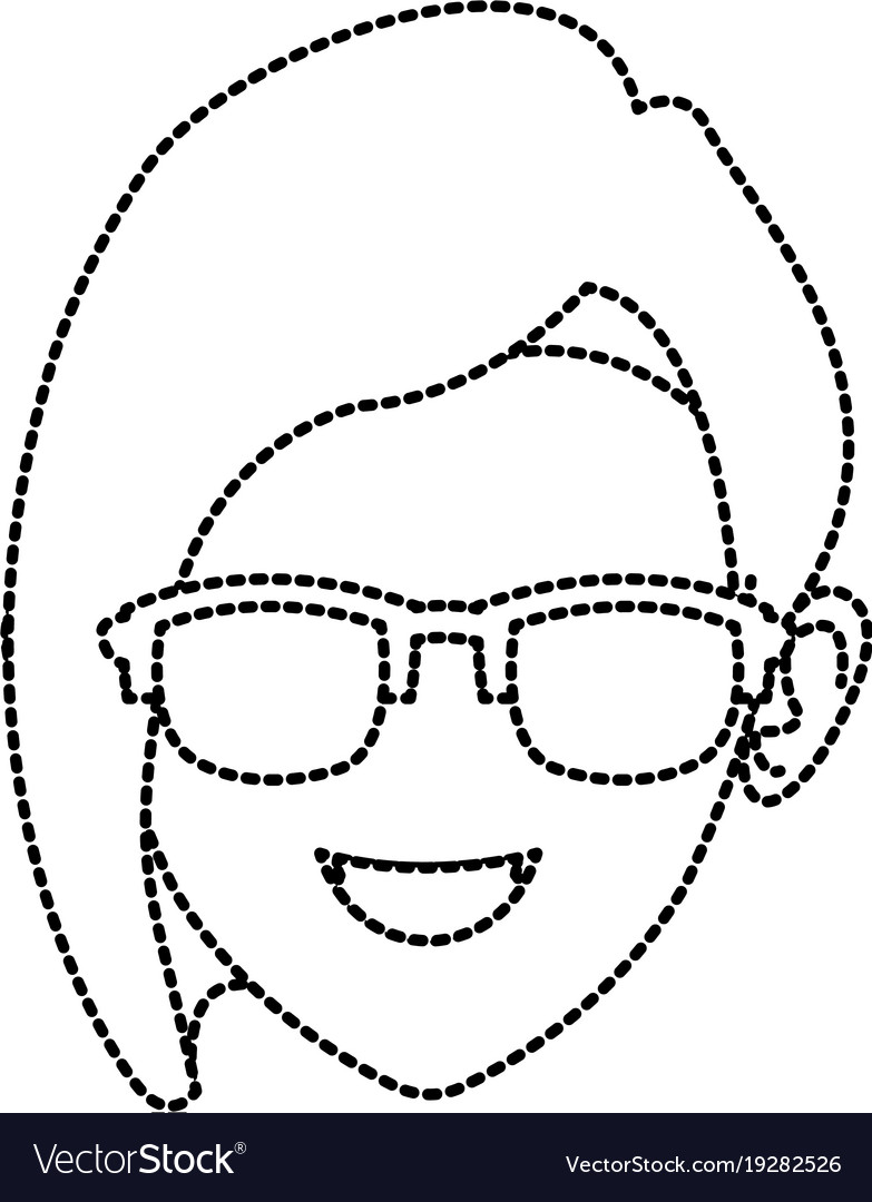 Woman face with sunglasses Royalty Free Vector Image