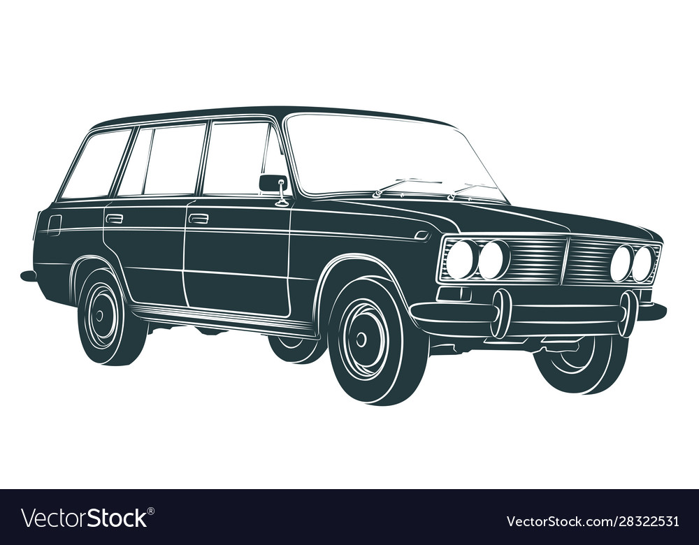 Car retro sketch