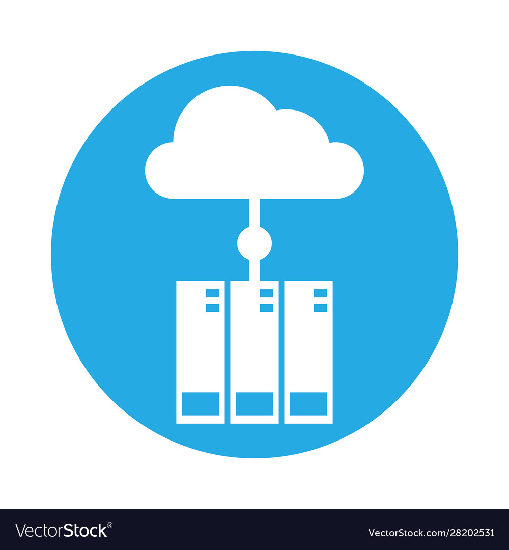 Cloud computing data isolated icon Royalty Free Vector Image