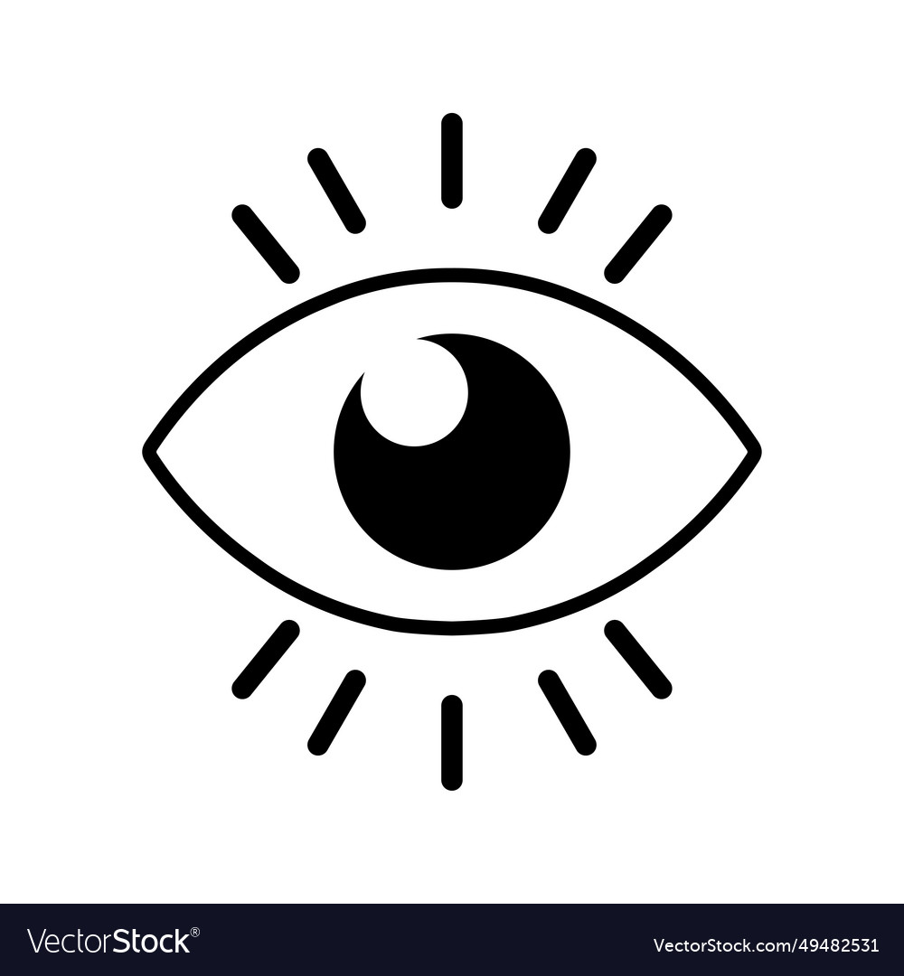 Eyeball eyes eyesight icon Royalty Free Vector Image