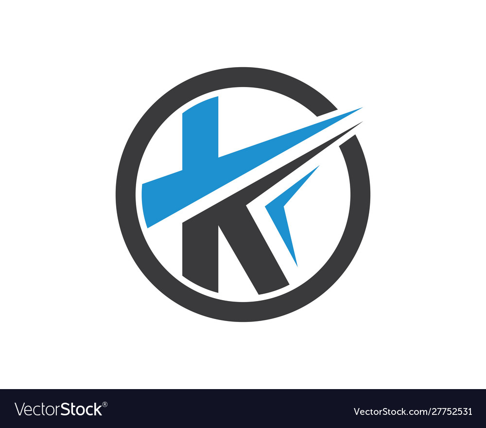 K letter logo icon design Royalty Free Vector Image