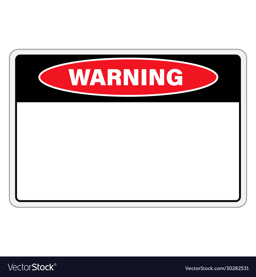 blank attention sign