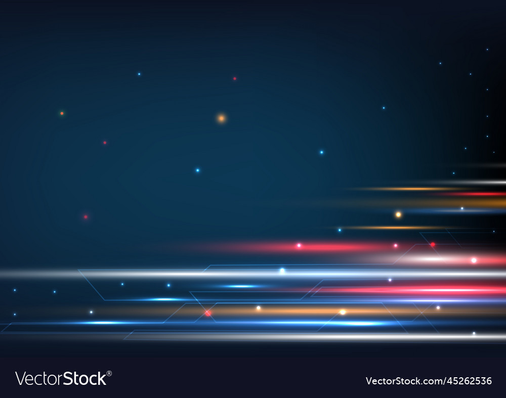 Abstract futuristic technology hi speed line Vector Image