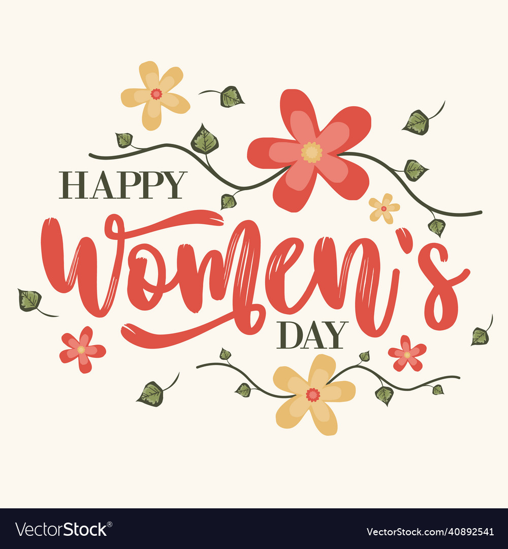 Happy womens day letter background Royalty Free Vector Image