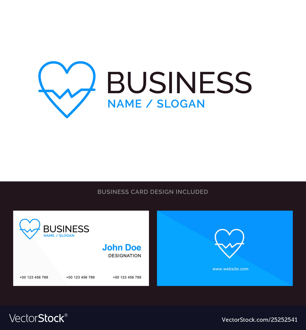 Heart love beat skin blue business logo