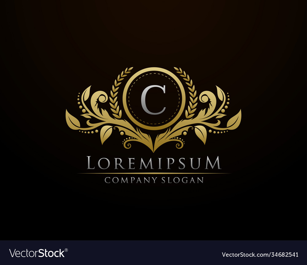 Luxusgold Boutique Buchstaben c Monogramm Logo