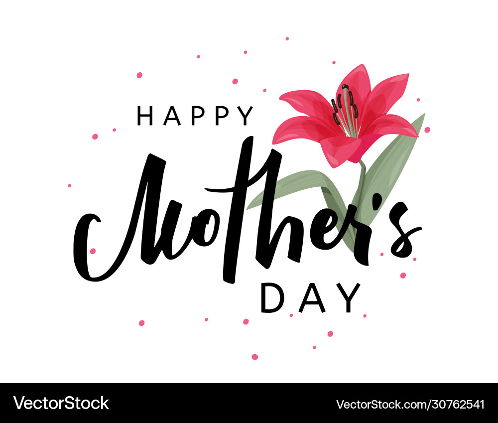Mothers day hand lettering handmade calligraphic Vector Image