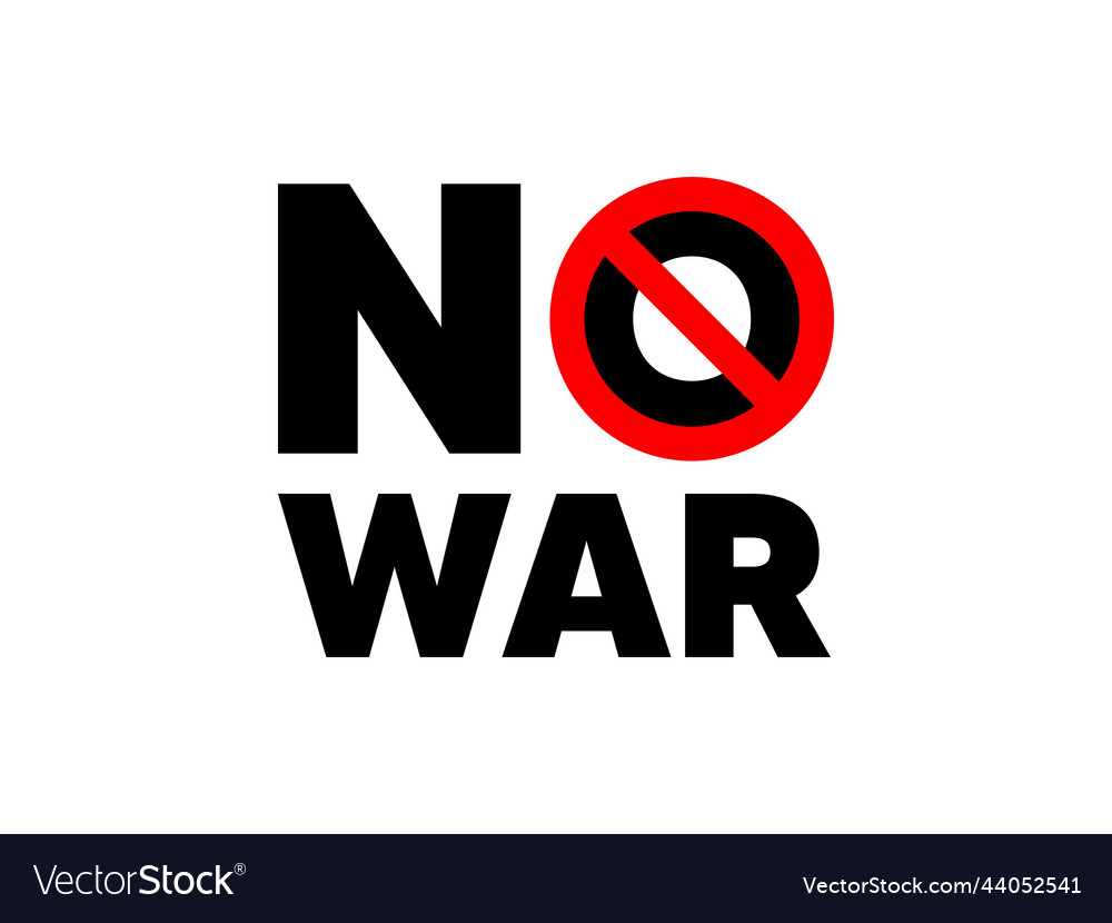 No war icon stop armed conflict military Vector Image