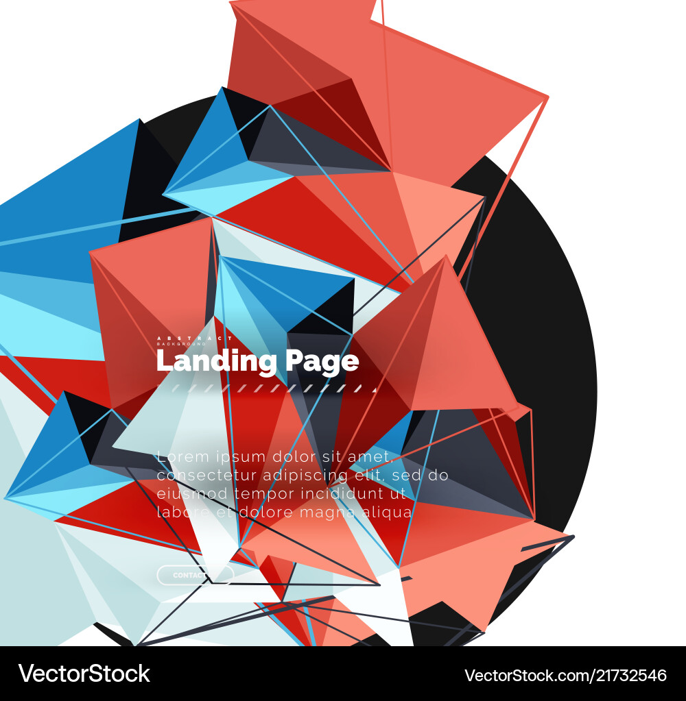 3d triangle abstract background polygonal Vector Image