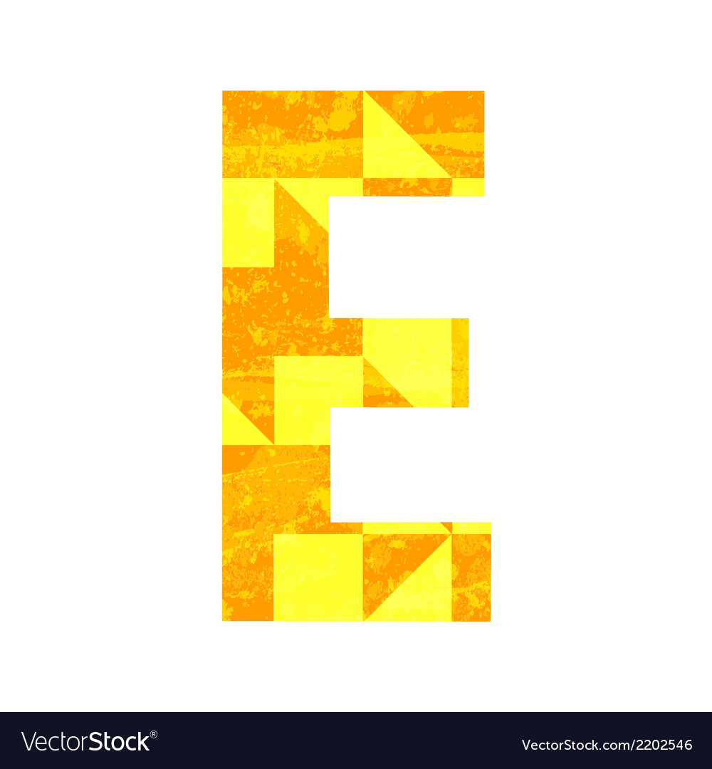 Abstract Color Alphabet E Royalty Free Vector Image