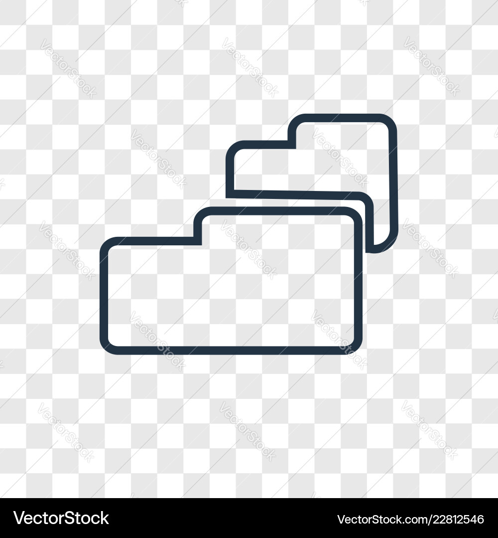Folder concept linear icon isolated Royalty Free Vector