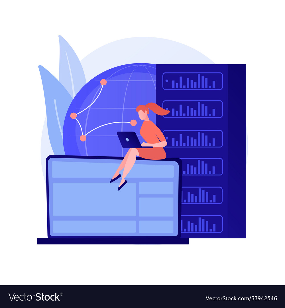 Proxy server abstract concept Royalty Free Vector Image