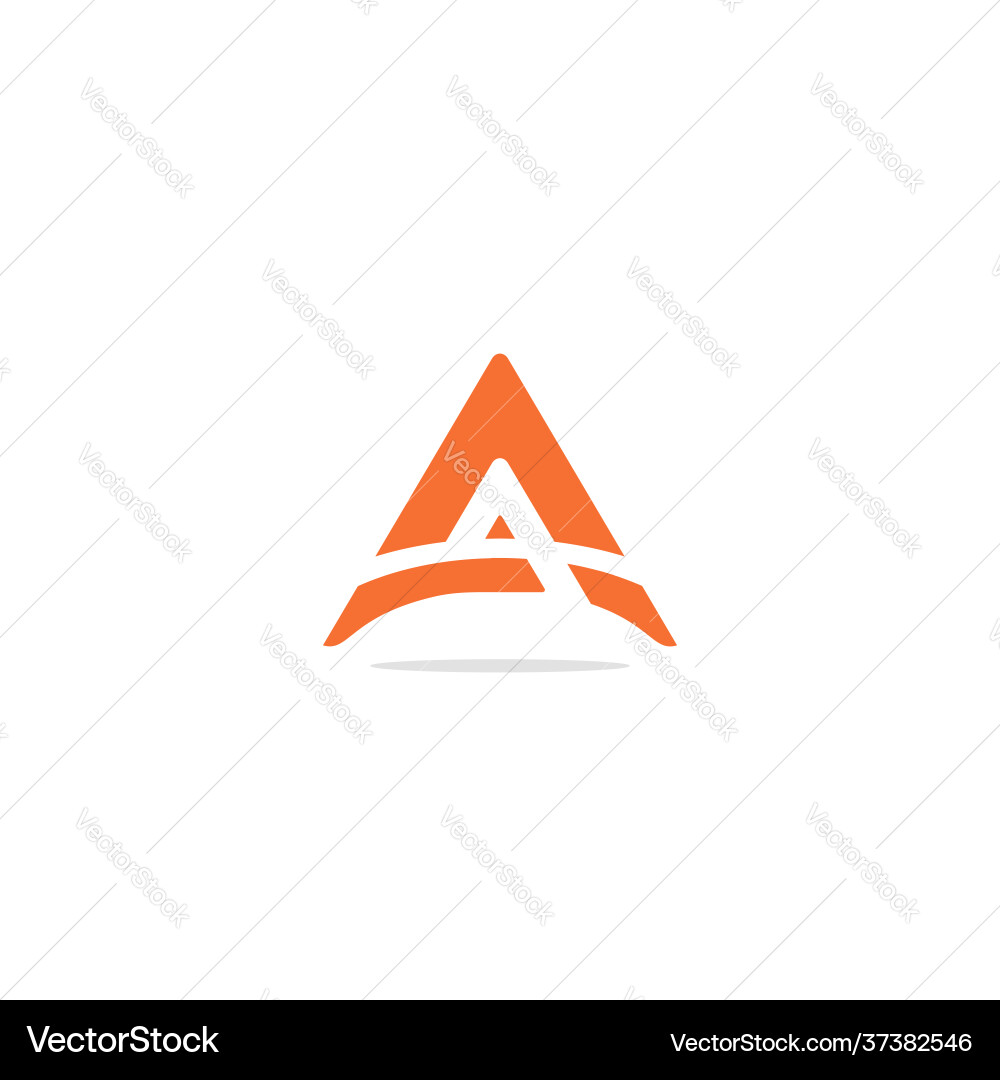 Triangle shape a initial company logo Royalty Free Vector