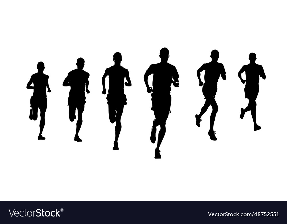 Athletic man running athletics athlete competing Vector Image