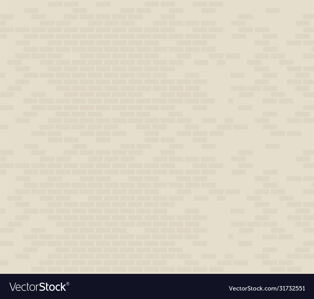 Beige brick wall flat isolated