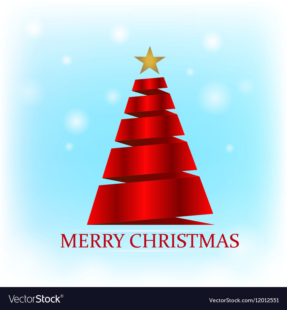 Christmas card on blue background