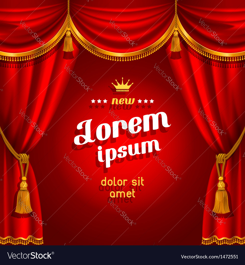 Curtain Royalty Free Vector Image - VectorStock