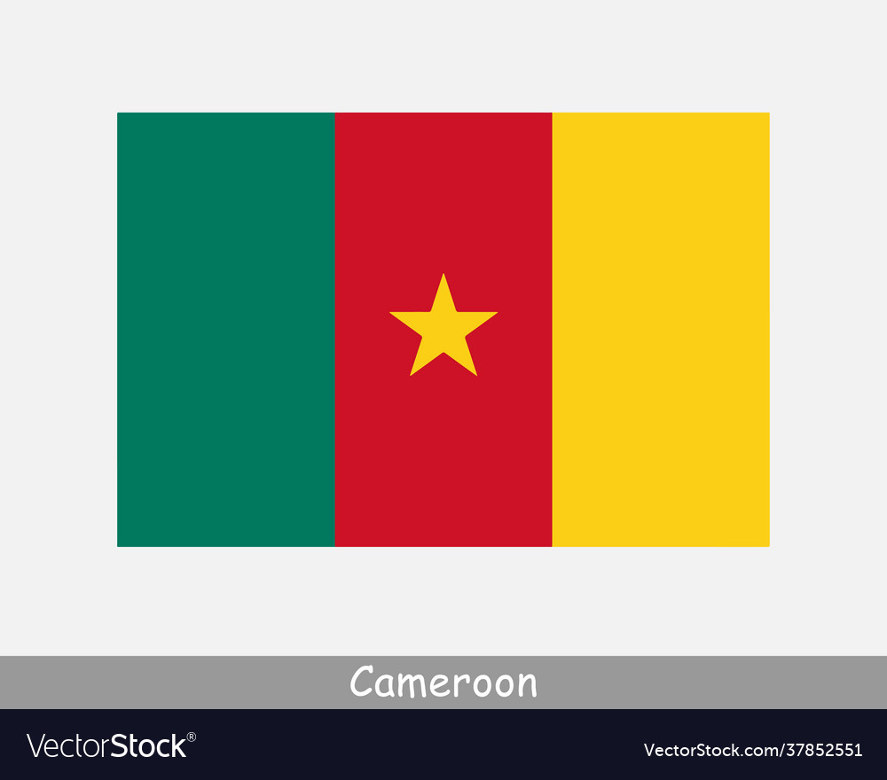 National flag cameroon cameroonian country Vector Image