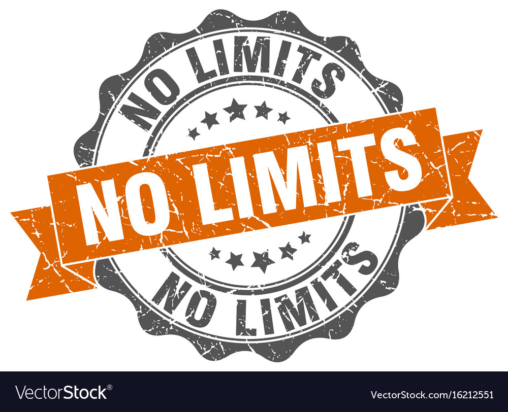 No limits stamp sign seal Royalty Free Vector Image