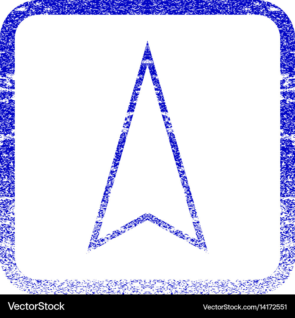 Pointer up framed textured icon Royalty Free Vector Image