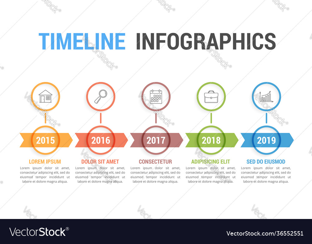 Timeline Infographics Royalty Free Vector Image