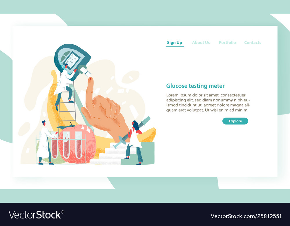 Web Banner Template With Doctors Or Physicians Vector Image