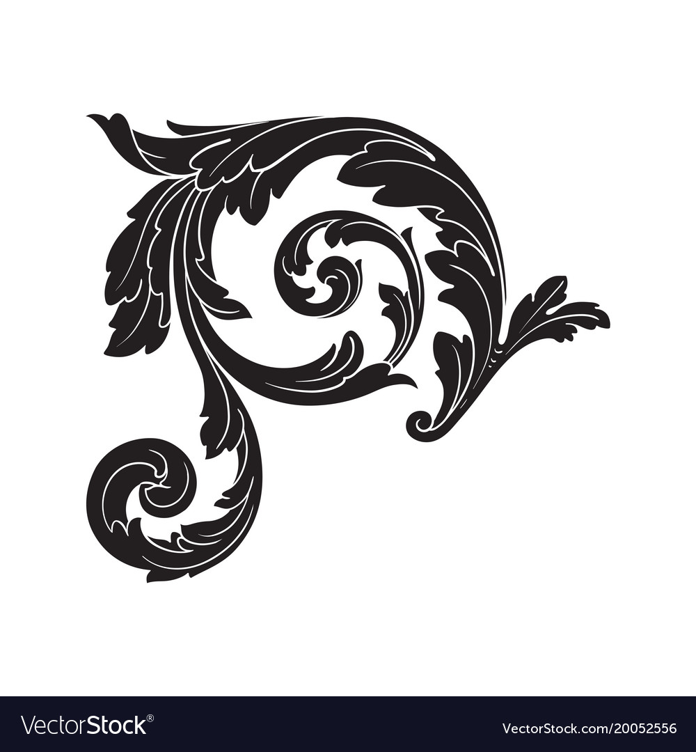 Baroque ornament in victorian style Royalty Free Vector