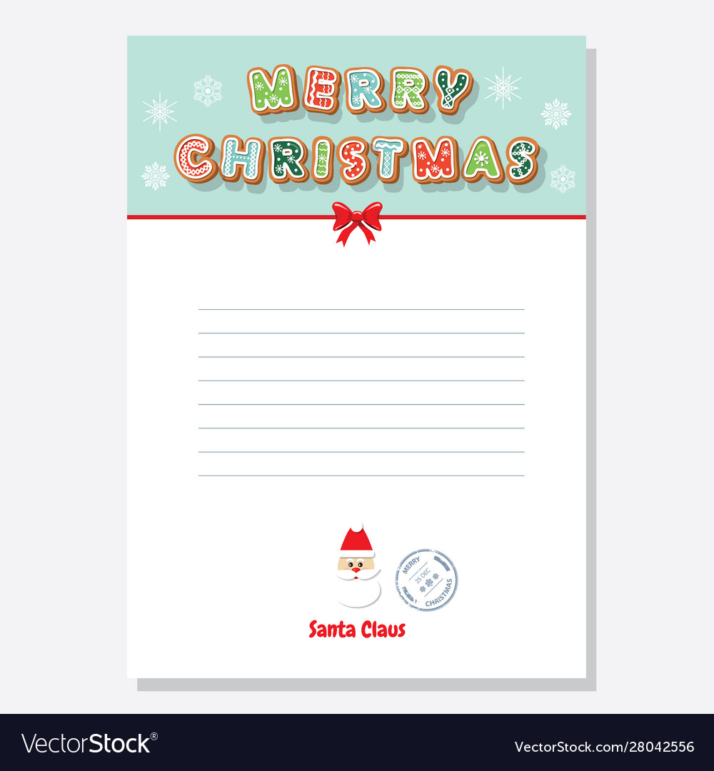 Christmas santa letter blank template a22 decorated Intended For Christmas Note Paper Template