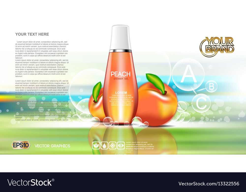 Digital Red And Orange Shower Gel Royalty Free Vector Image