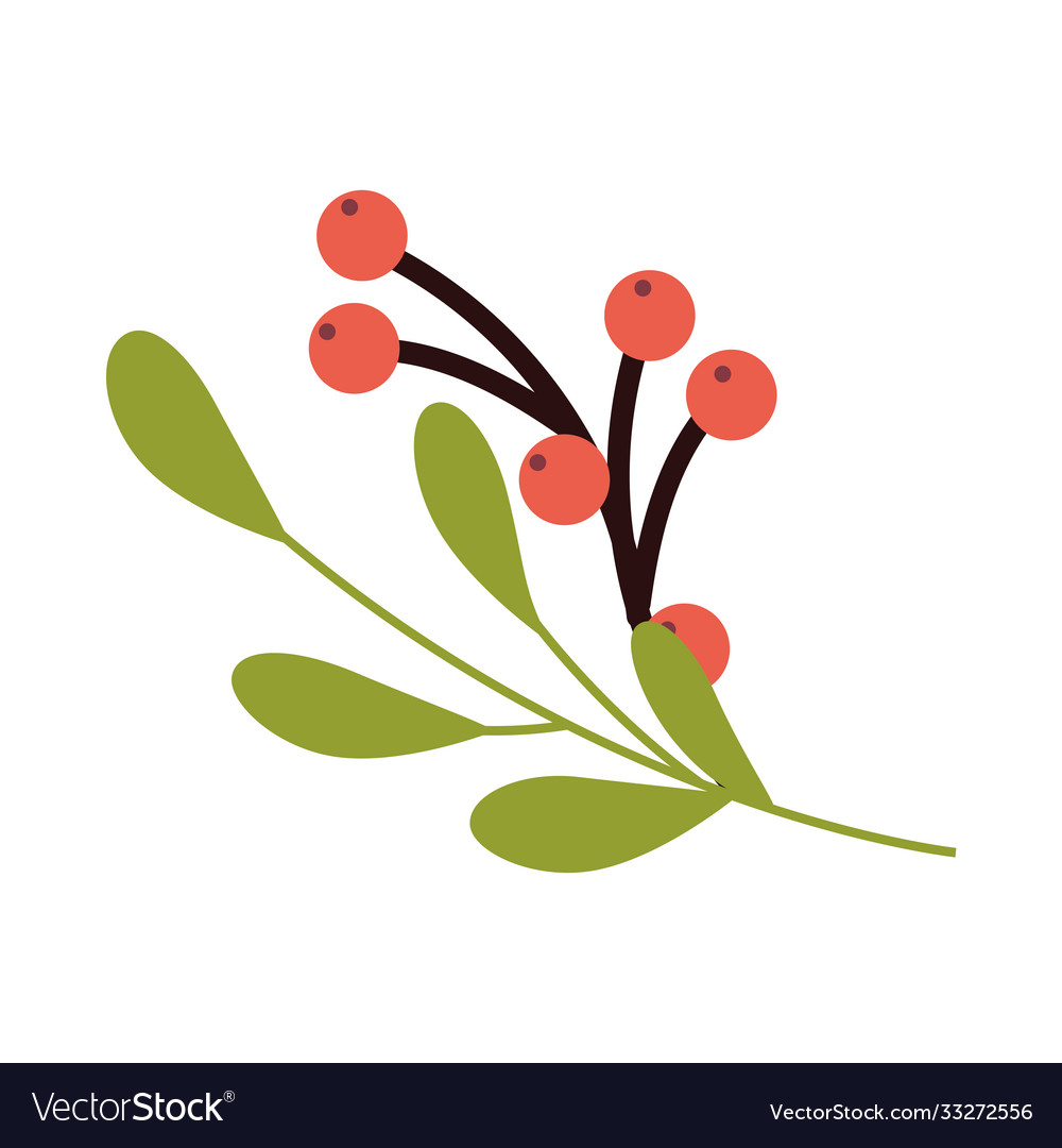 Red flowers with leaves design Royalty Free Vector Image