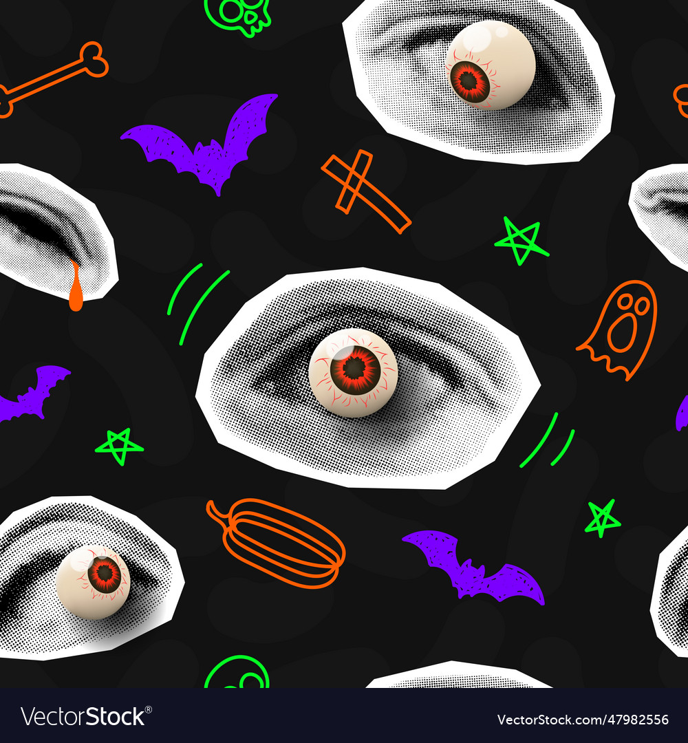 Seamless background for decoration of halloween Vector Image