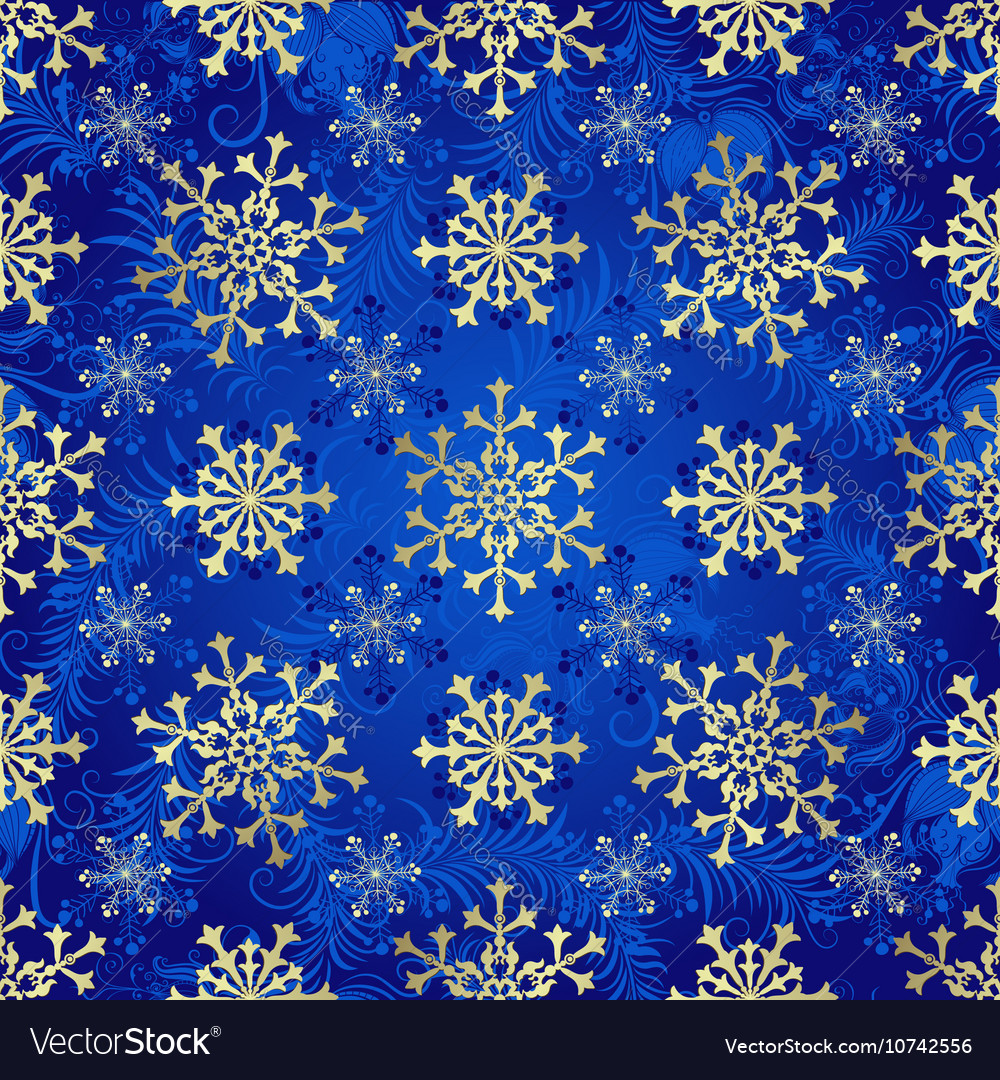 Seamless dark blue christmas pattern Royalty Free Vector